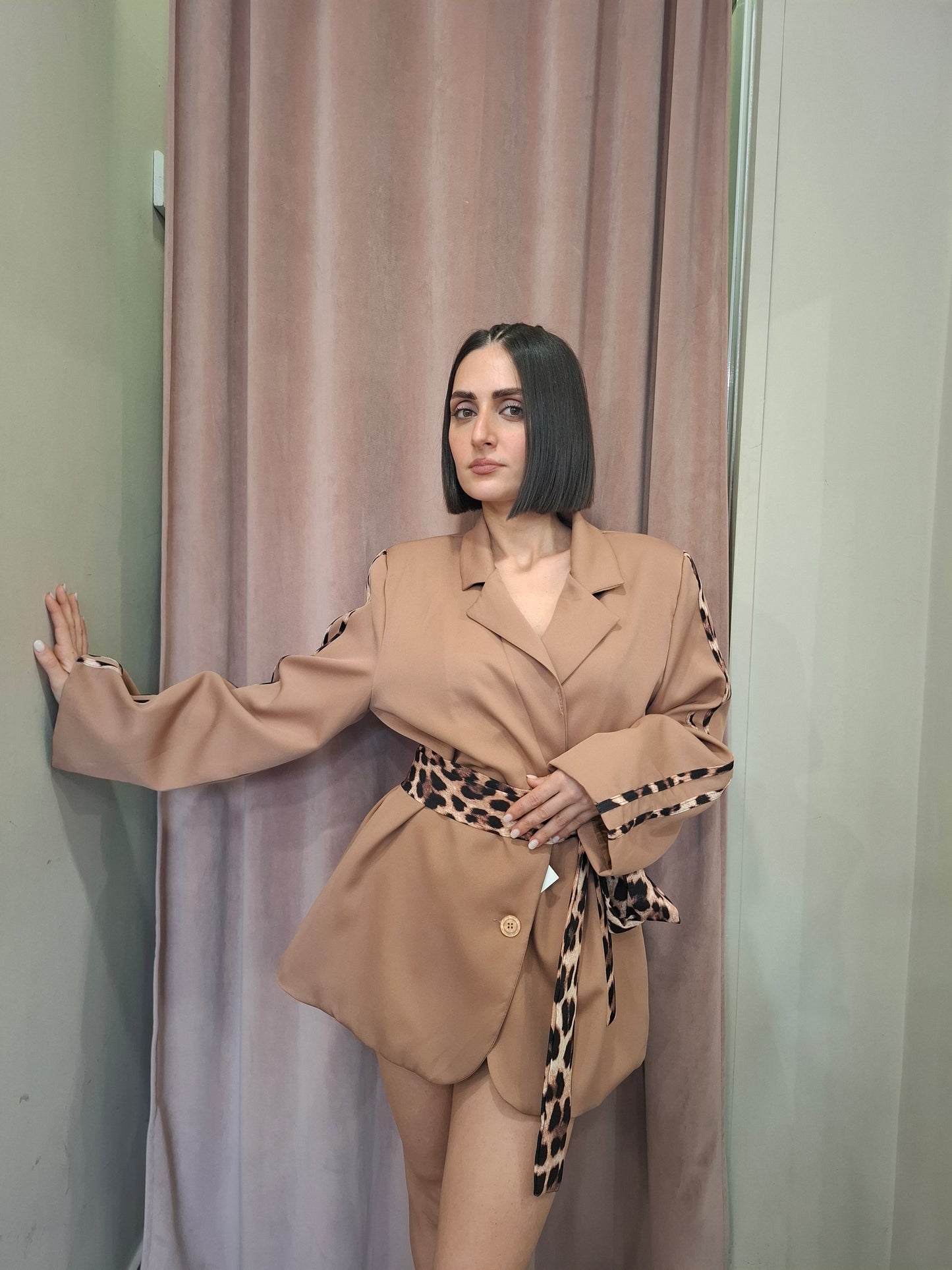 Blazer Over Con Animalier
