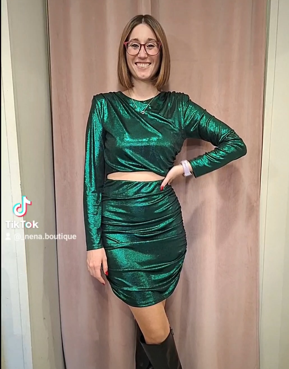 Vestito in Tessuto Lucido