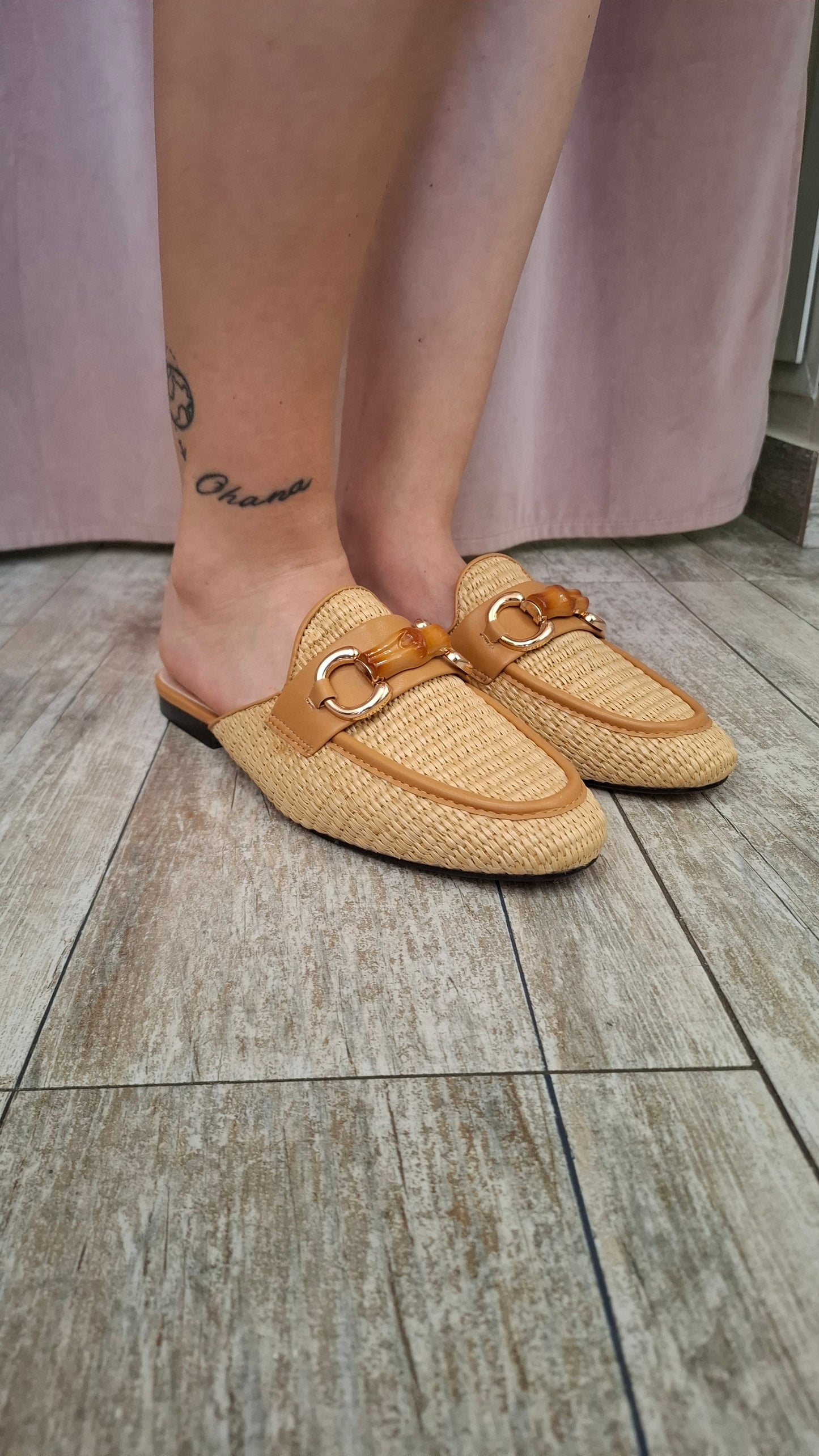 Mocassino estivo – Beige e cuoio