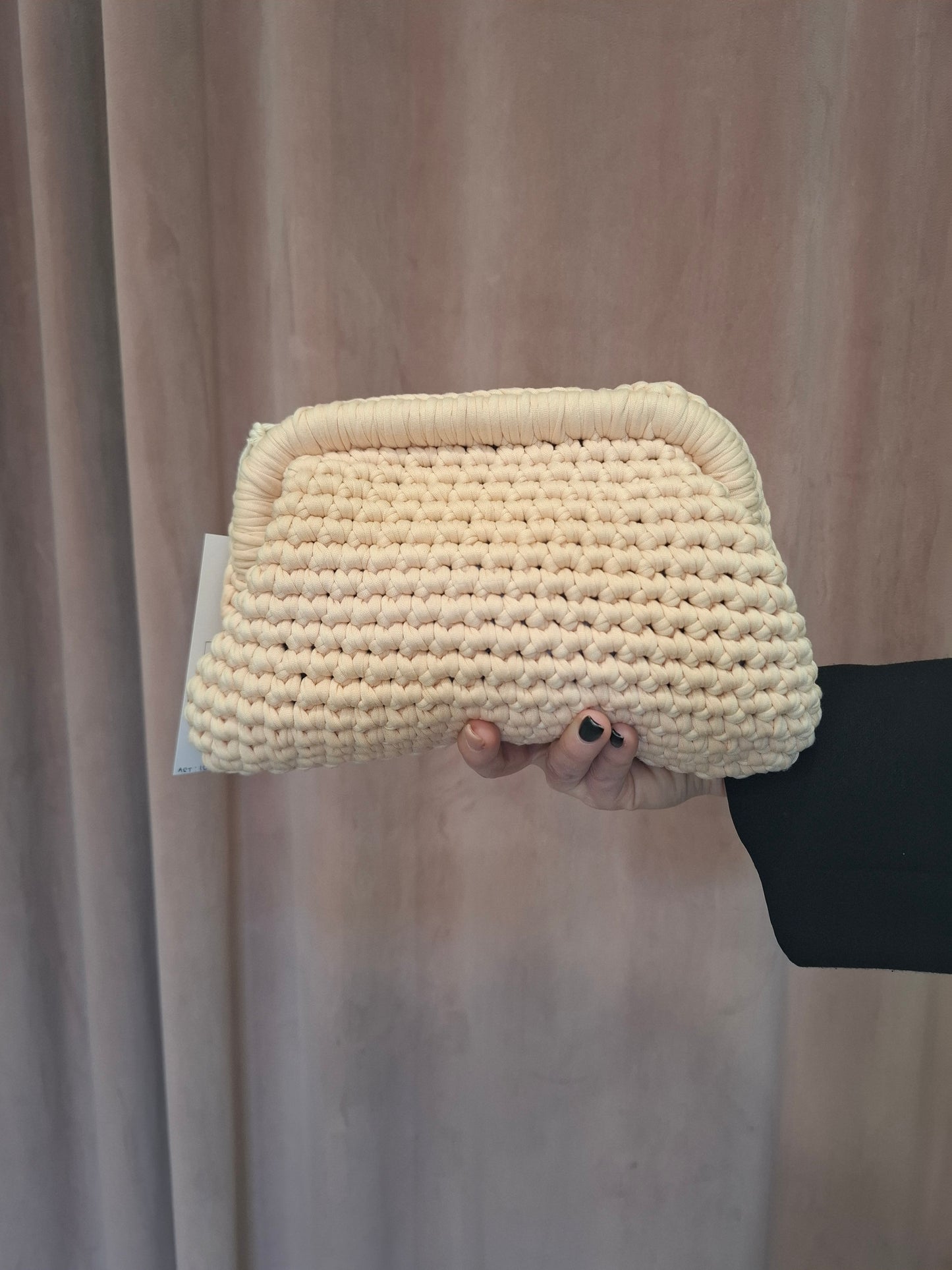Borsa a mano in maglia
