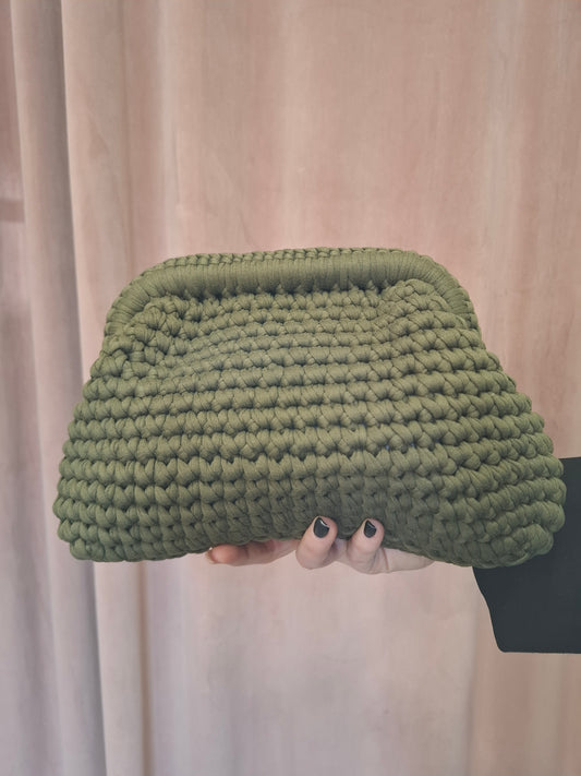 Borsa a mano in maglia