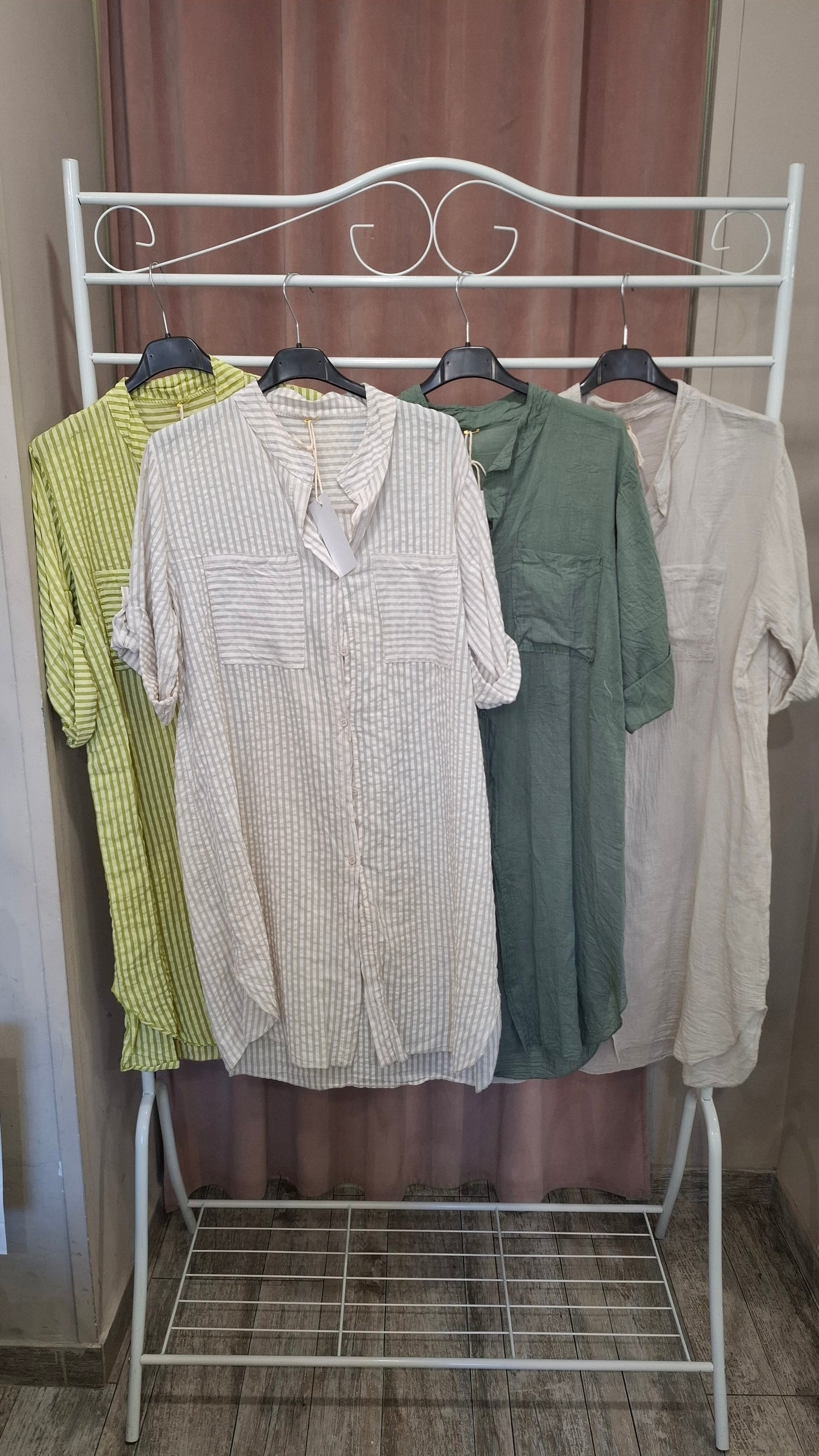 Camicia lunga in cotone